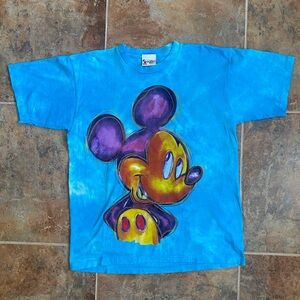 Vintage Mickey Mouse Tie Dye Shirt Watercolor